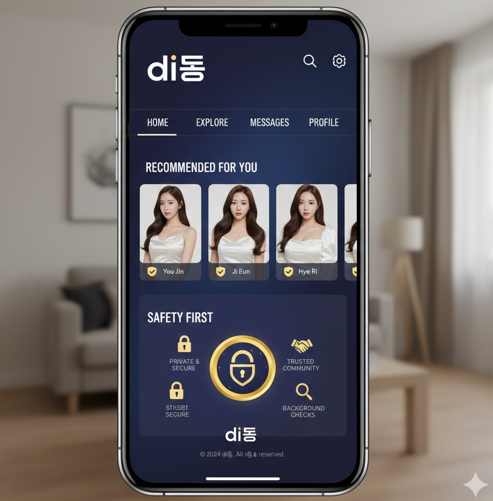di동 플랫폼의 인터페이스 스크린샷을 모방한 이미지, di동 플랫폼의 인터페이스 스크린샷을 모방한 이미지,