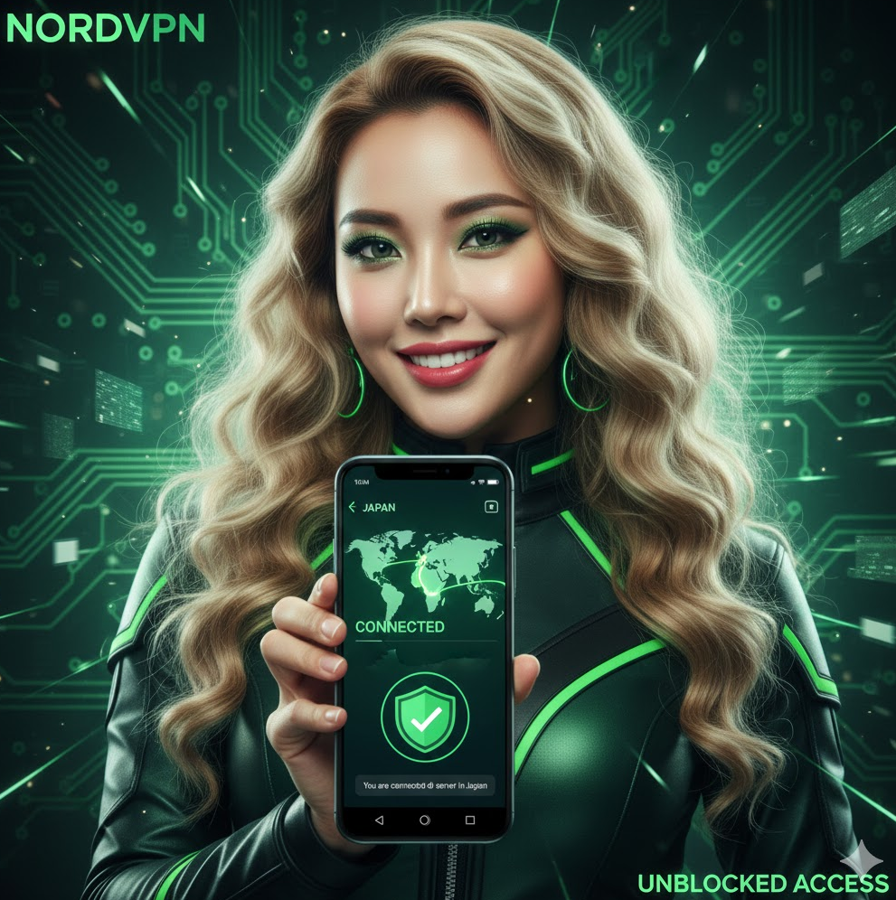 NordVPN 앱에서 일본 서버 연결된 화면 캡처 이미지 녹색 연결 표시로 성공 우회 강조 NordVPN 앱에서 일본 서버 연결된 화면 캡처 이미지 녹색 연결 표시로 성공 우회 강조