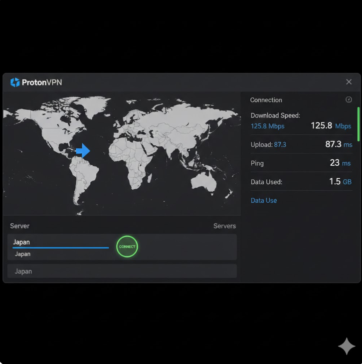 안정적인 접속을 위해 ProtonVPN과 같은 VPN 서비스의 일본 서버 활용을 권장하며 안정적인 접속을 위해 ProtonVPN과 같은 VPN 서비스의 일본 서버 활용을 권장하며